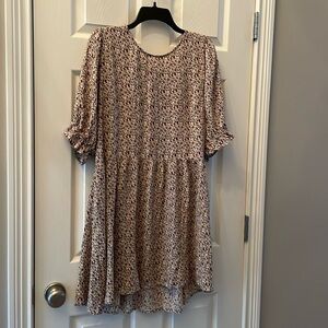 Natural Life short dress. Small floral print. Light weight fabric .